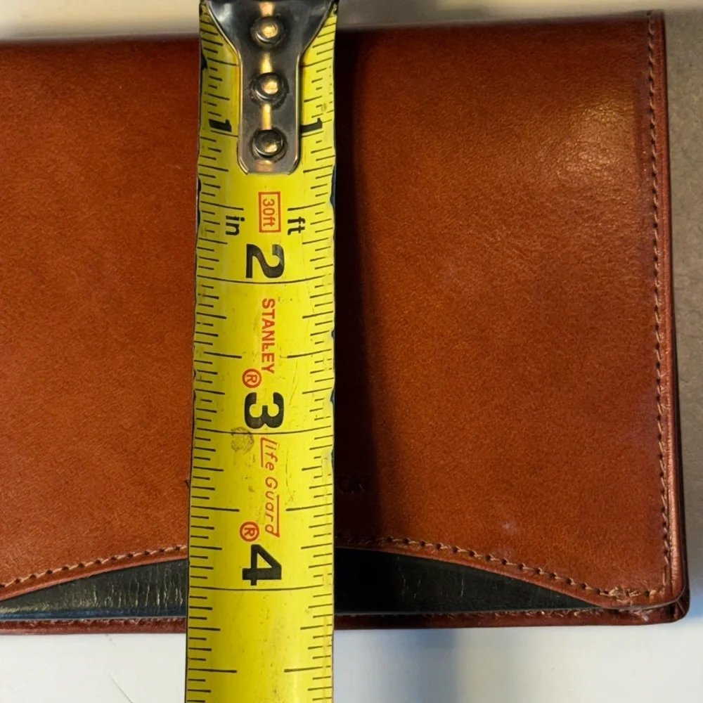 High End Wittchen VIP Collection Brown Leather Bifold Zip Pocket Wallet NWT MINT